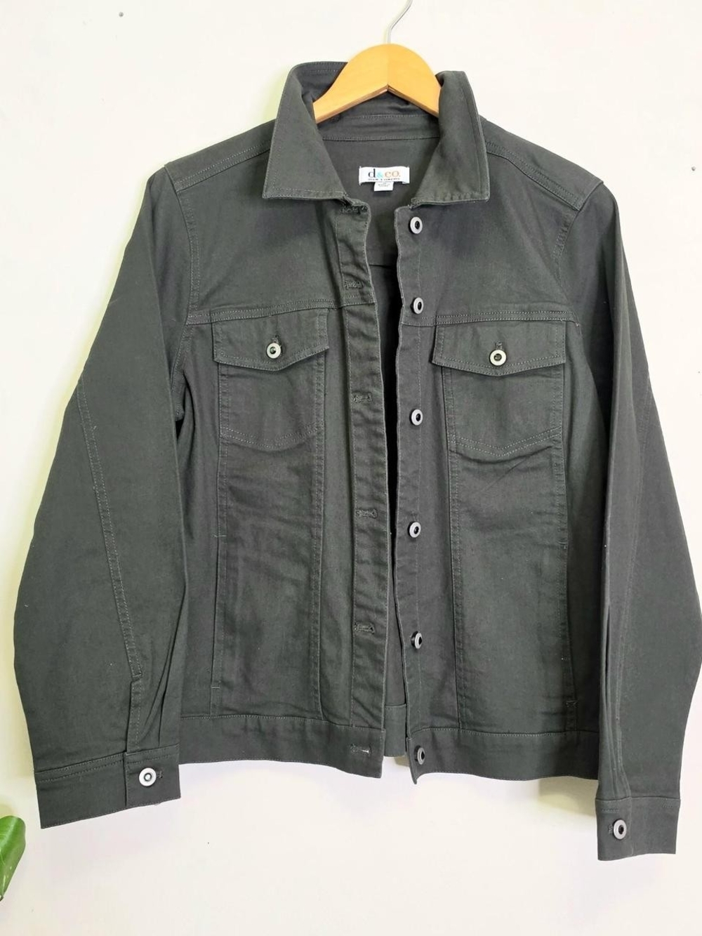 Dark green jacket with emerald buttons Size M